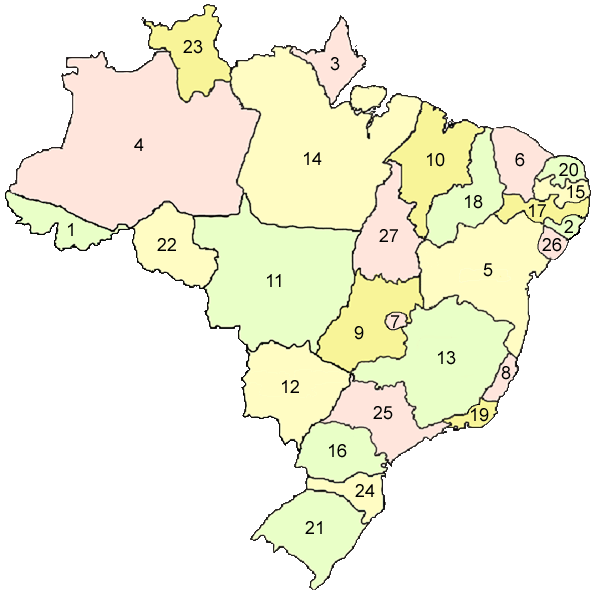 Map of Brazil