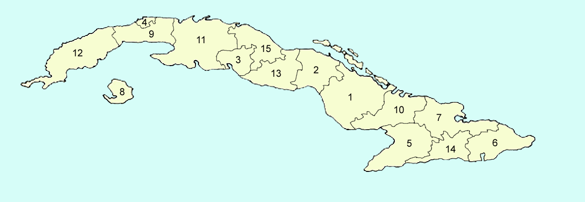 Mapa de Cuba