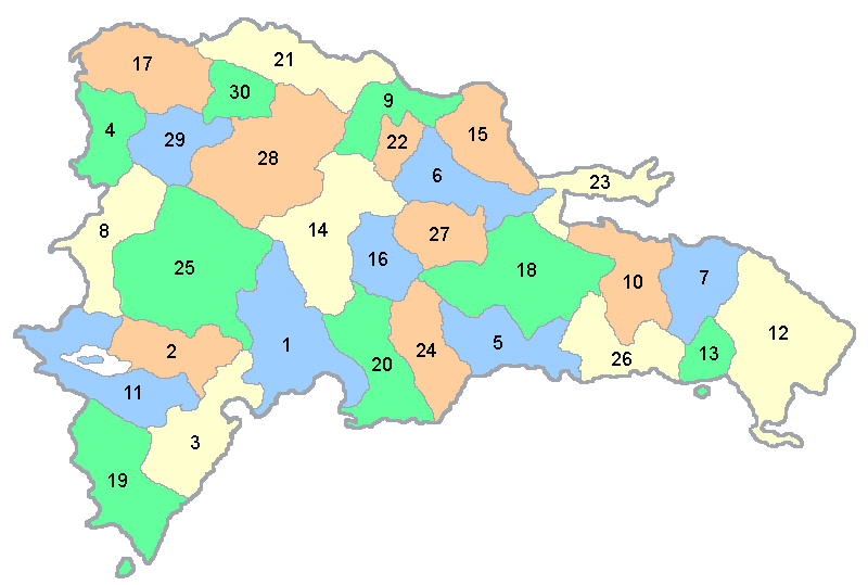 Mapa de la República Dominicana