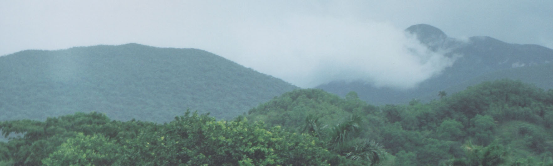 A thunderstorm sweeps across Pan de Guajaibón